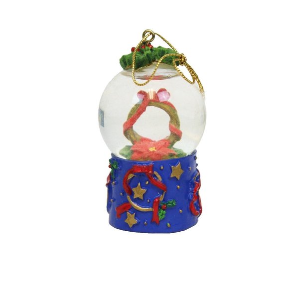 International Bazaar 5 Days of Christmas Snow Globe Ornament Golden Rings - Picture 3 of 6